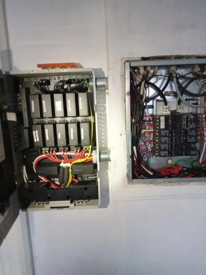 Electrical panel upgrade completed for Security Camera Wiring in Hollywood Park